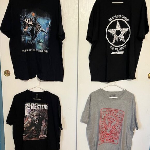 2 Dresden Files (Jim Butcher) & 2 similarly related Mens 2XL tshirts - Lot of 4 - Picture 1 of 9